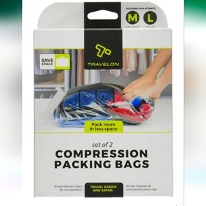 Travelon Compression Packing Bags Set of 2 | Space Saving Travel Storage M & L